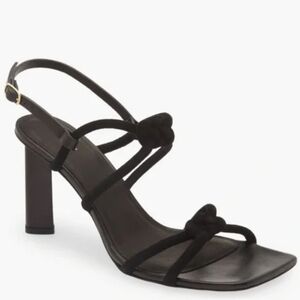 FRAME LE HENDRICKS Black Suede Sling Back Heels Size 8